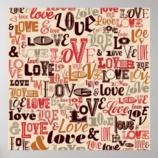 愛文字デザイン ポスター (正面)