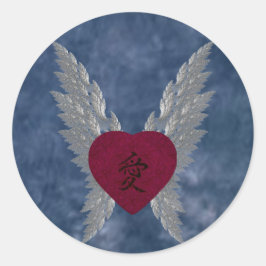 愛日本ののステッカー ラウンドシール