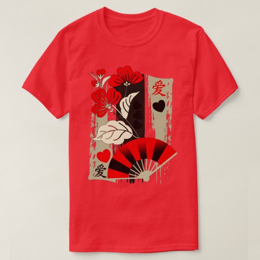 愛日本の愛 Tシャツ (デザイン正面)