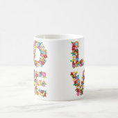 愛春の花のロマンチックなバレンタインの結婚式のマグ コーヒーマグカップ (中央)