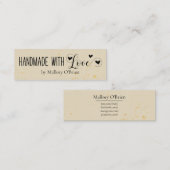 愛書とハートで手作り スキニー名刺 (正面/裏面)
