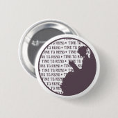 愛書家のための女性ボタンを読むヴィンテージ 缶バッジ (正面&裏面)