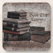 愛書家のヴィンテージのブッククラブのコースター コースター (正面)