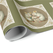 愛書家の包装紙-かわいくビクトリアンなネズミ ラッピングペーパー (ロールコーナー)