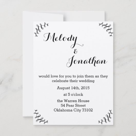 愛書家の招待状の結婚式の招待状 招待状 (裏面)