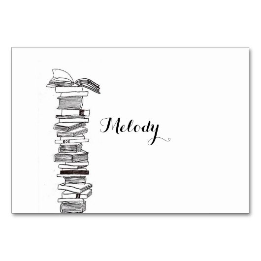 愛書家の本の結婚式のテーブル/座席表 テーブルナンバー (正面)