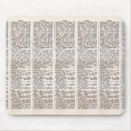 愛書家の辞書ページ マウスパッド