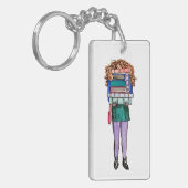 愛書家のKeychain キーホルダー (正面左)