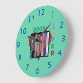 愛書家 ラージ壁時計 (傾斜)