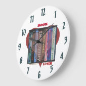 愛書家 ラージ壁時計 (傾斜)