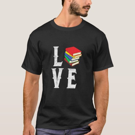 愛書読者詩読書 Tシャツ (正面)