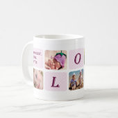 愛最もクールなお母さんのカスタムな写真のコラージュ コーヒーマグカップ (正面左)