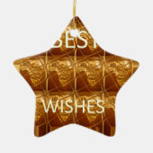 愛最高のしいアフリカ文化芸術の願い セラミックオーナメント (正面)