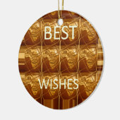 愛最高のしいアフリカ文化芸術の願い セラミックオーナメント (左)