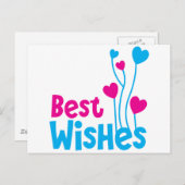 愛最高のハートの風船で願い ポストカード (正面/裏面)