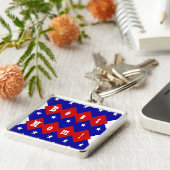 愛最高の国のダイヤモンドの形をした母 キーホルダー (側面)