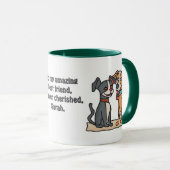 愛最高の愛の友達:可愛くて甘い犬の瞬間 マグカップ (正面右)