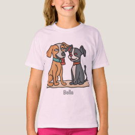 愛最高の愛の友達:可愛くて甘い犬の瞬間 Tシャツ