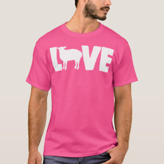 愛最高の羊の女おもしろいの羊の愛 Tシャツ