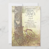 愛木の素朴な国のブライダルシャワーの招待 招待状 (正面)