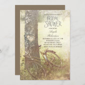 愛木の素朴な国のブライダルシャワーの招待 招待状 (正面/裏面)