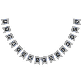 愛木びき台のベビーと振りかけられて、灰色海軍振りかけて下さい バンティングフラッグ