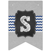 愛木びき台のベビーと振りかけられて、灰色海軍振りかけて下さい バンティングフラッグ (第2の旗)