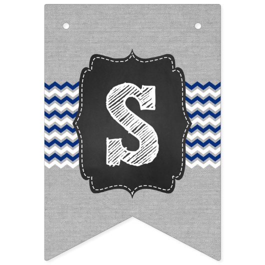 愛木びき台のベビーと振りかけられて、灰色海軍振りかけて下さい バンティングフラッグ (第2の旗)