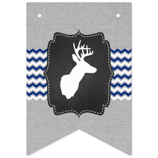 愛木びき台のベビーと振りかけられて、灰色海軍振りかけて下さい バンティングフラッグ (第1の旗)