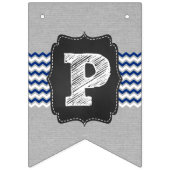 愛木びき台のベビーと振りかけられて、灰色海軍振りかけて下さい バンティングフラッグ (第3の旗)