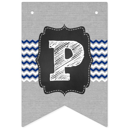 愛木びき台のベビーと振りかけられて、灰色海軍振りかけて下さい バンティングフラッグ (第3の旗)