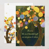 愛木: フォーマルな結婚式招待状 招待状 (正面/裏面)