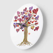 愛木 ラージ壁時計 (傾斜)