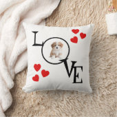 愛枕パーソナライズされたと犬の写真 クッション (ブランケット)