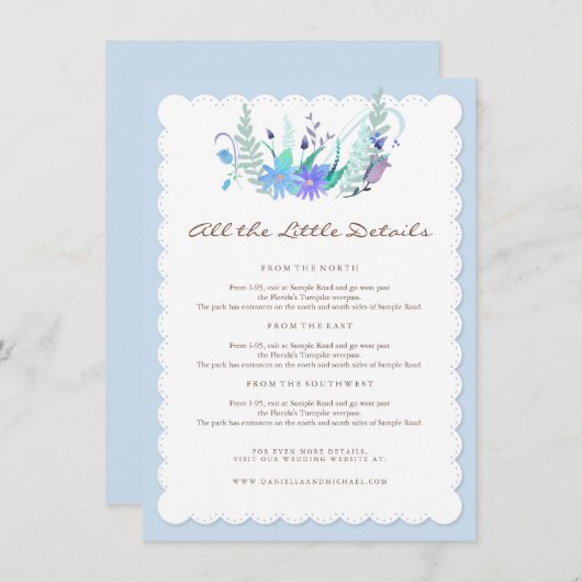 愛森林冬の結婚式の挿入物カードのシカ エンクロージャーカード (正面/裏面)