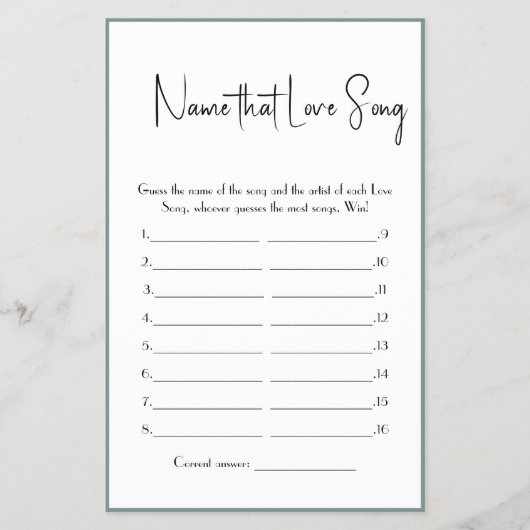 愛歌シャワーゲームフライヤーの名前 チラシ (正面)