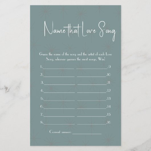 愛歌シャワーゲームフライヤーの名前 チラシ (正面)