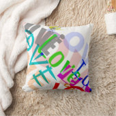 愛正方形の枕 クッション (ブランケット)