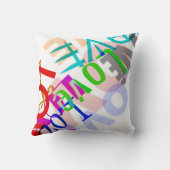 愛正方形の枕 クッション (裏面)