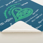 愛気にと祈りの言葉の毛布 シェルパブランケット (3/4)