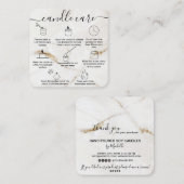 愛気に製キャンドルカードサンキューカード スクエア名刺 (正面/裏面)