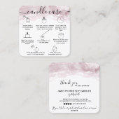 愛気に製キャンドルカードサンキューカード スクエア名刺 (正面/裏面)