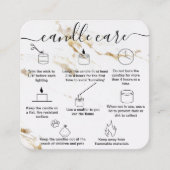 愛気に製キャンドルカードサンキューカード スクエア名刺