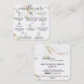 愛気に製キャンドルカードサンキューカード スクエア名刺 (正面/裏面)