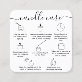 愛気に製キャンドルカードサンキューカード スクエア名刺