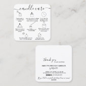 愛気に製キャンドルカードサンキューカード スクエア名刺 (正面/裏面)