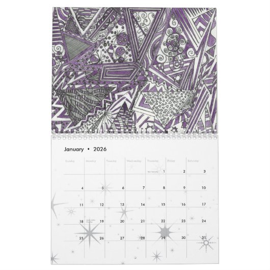 愛波の芸術Calenar カレンダー (1月 2026)