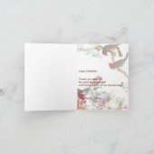 愛活気づいた中国のな結婚式のサンキューカードの© サンキューカード (内部)