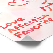 愛漢字日本のの書き順 ポスター (角)