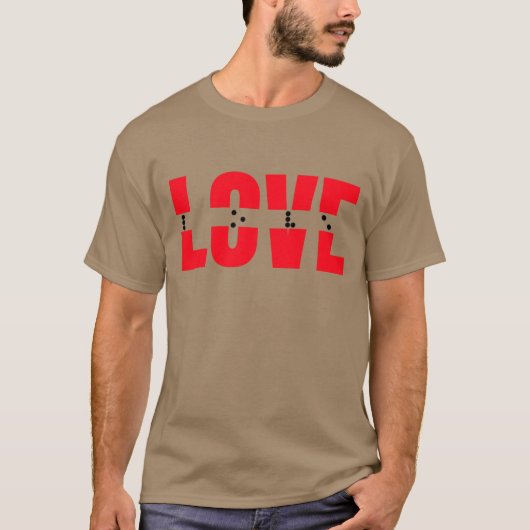 愛点字日点字リテラシー支援プルオーバー Tシャツ (正面)